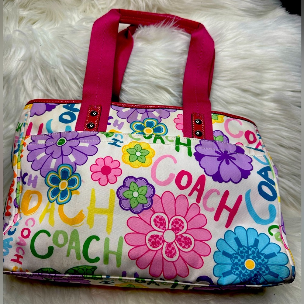 Authentic Coach medium flower tote bag - Picture 6 of 7